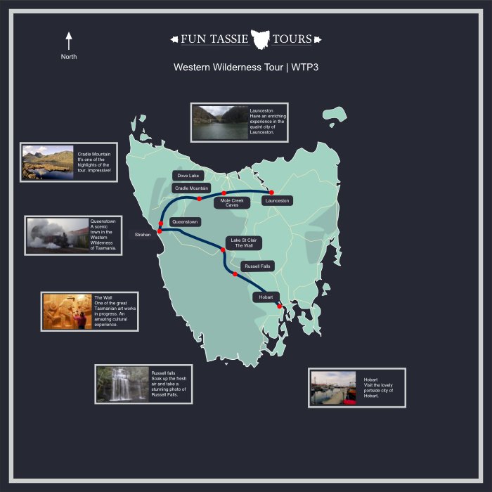 Fun Tassie Tours Maps 3 Day Tour
