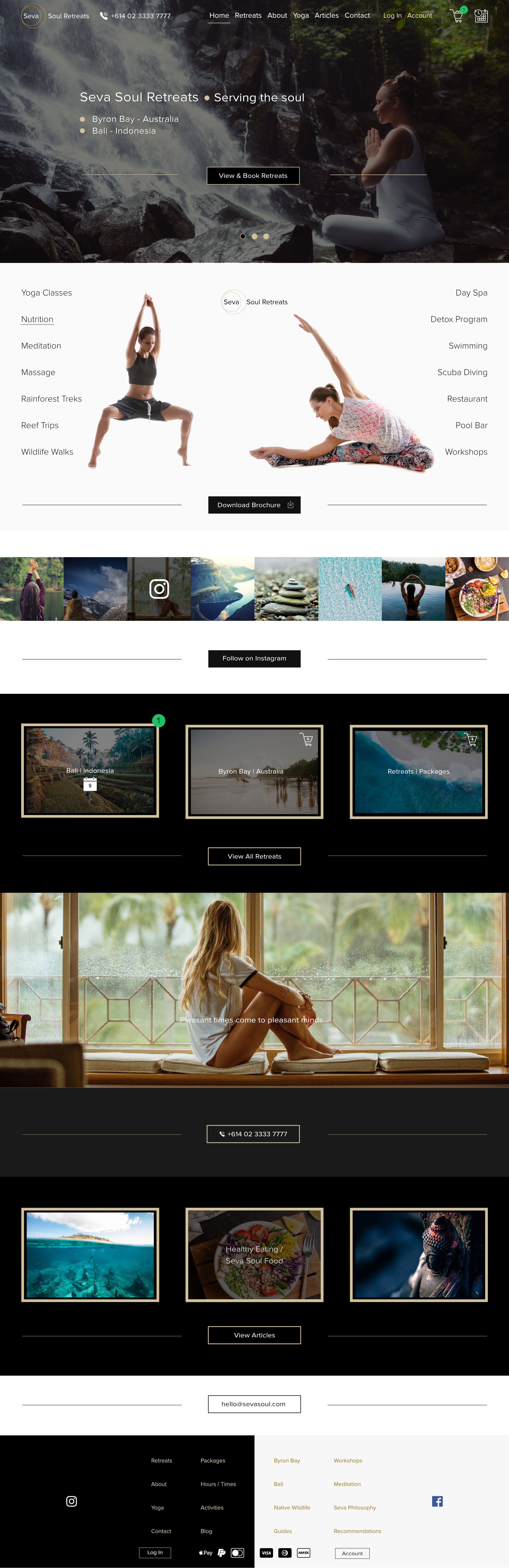 Seva Soul Retreats UI Design